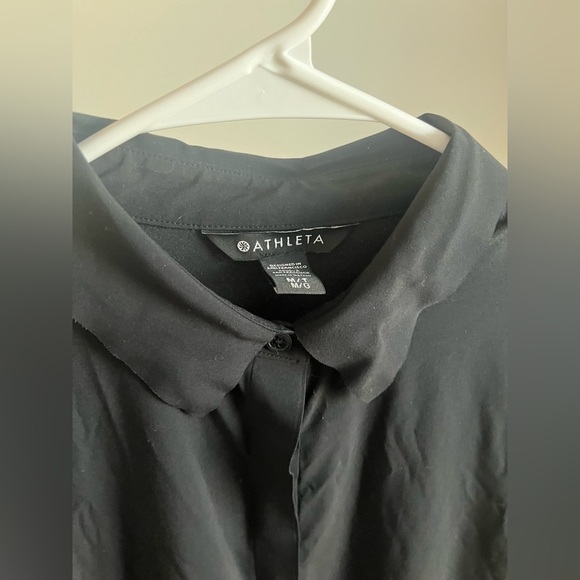 Athleta Urbanite black dress midi button down - Picture 9 of 11